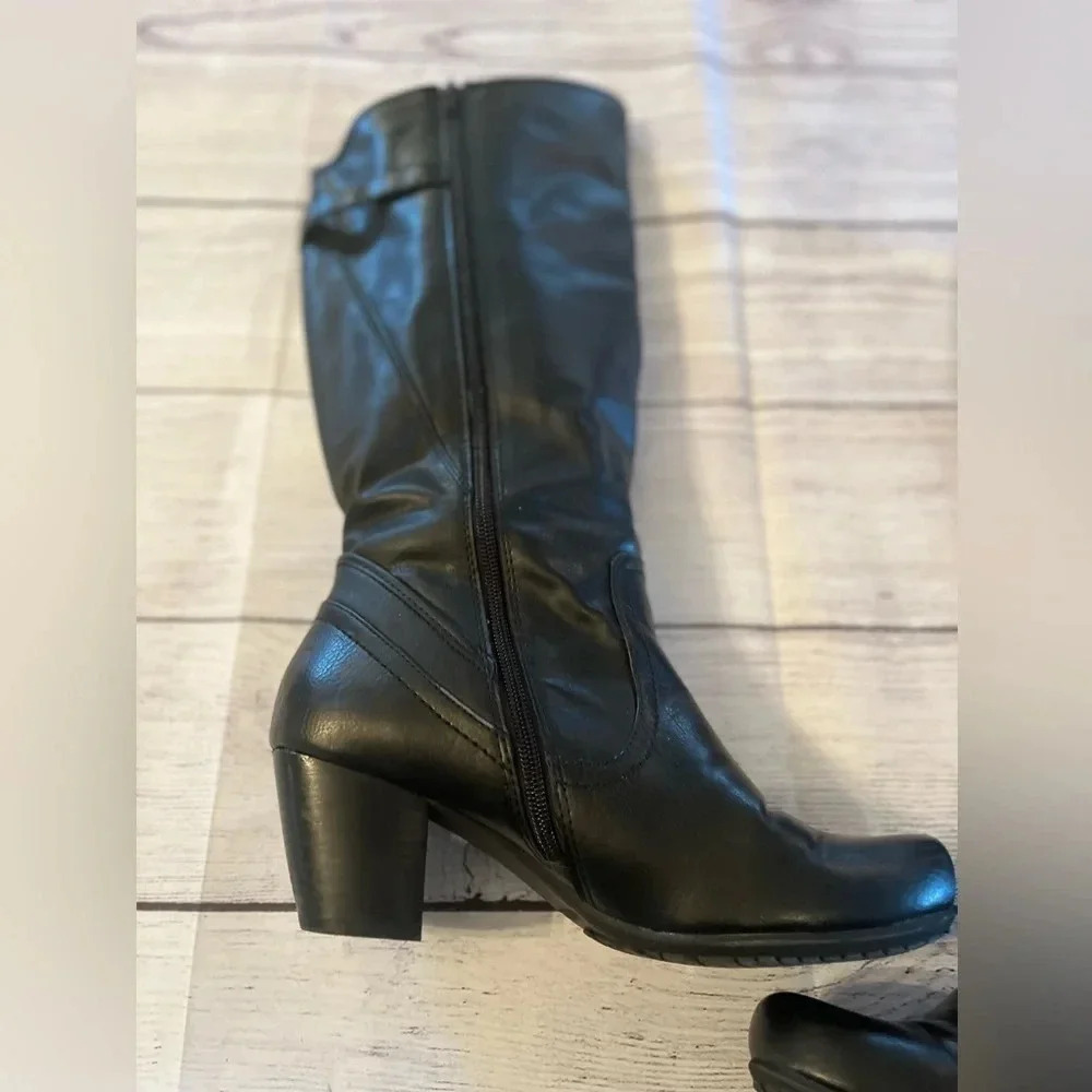 Bare Trap thigh high black heeled‎ boots size 8.5M - Picture 8 of 9